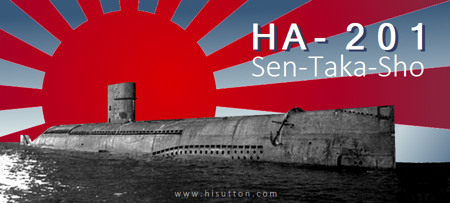 Japanese 波201 (HA201) Sen-Taka-Sho fast attack submarine from World War 2