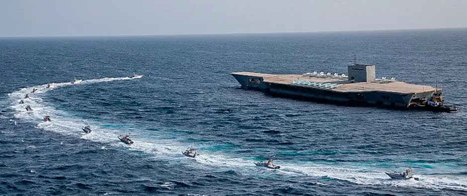 Wreck of Iran's Fake Aircraft Carrier