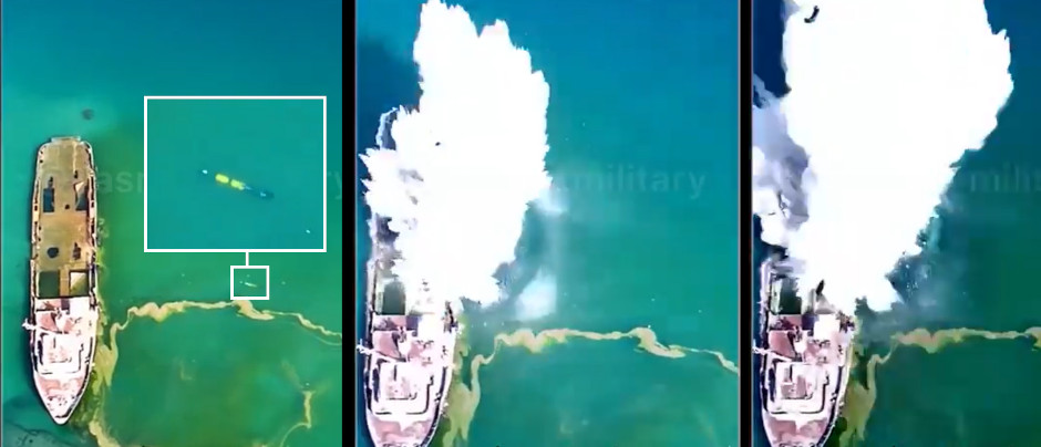 An Iranian torpedo-like drone has featured in several propaganda videos