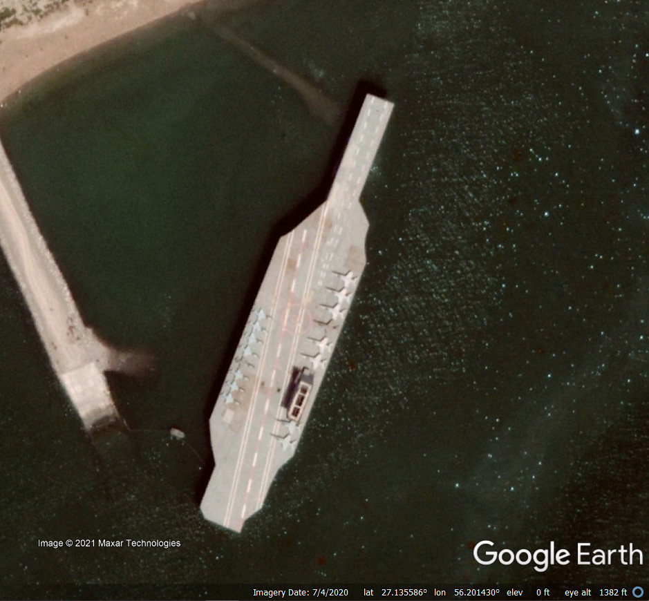 Wreck of Iran's Fake Aircraft Carrier