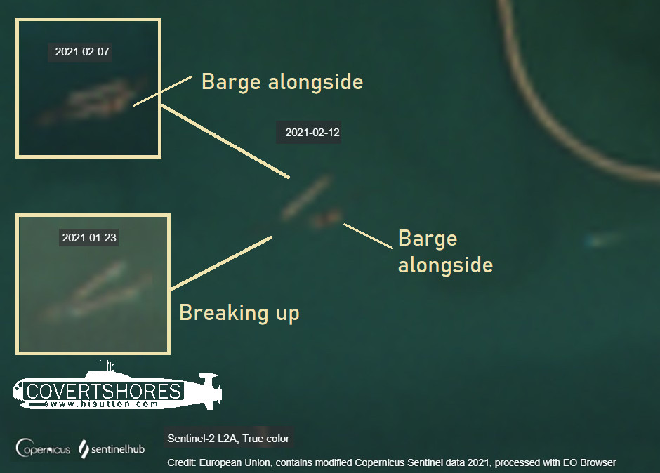 Wreck of Iran's Fake Aircraft Carrier