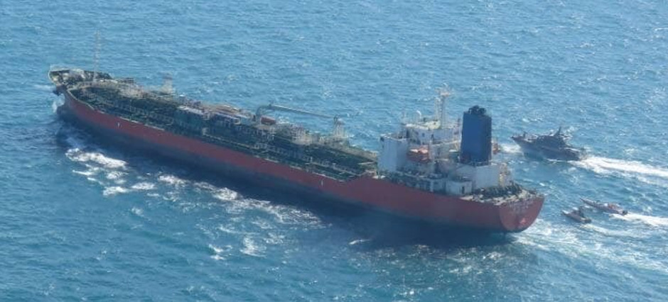 Iranian IRGC Navy seized South Korean Tanker
