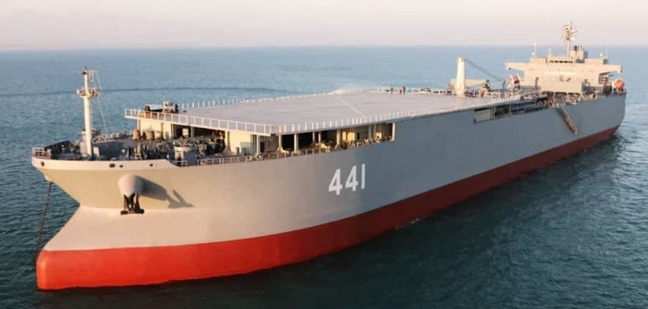 Iranian Navy's largest Ship, I.R.I.N.S Makran, Observed On Sea Trials