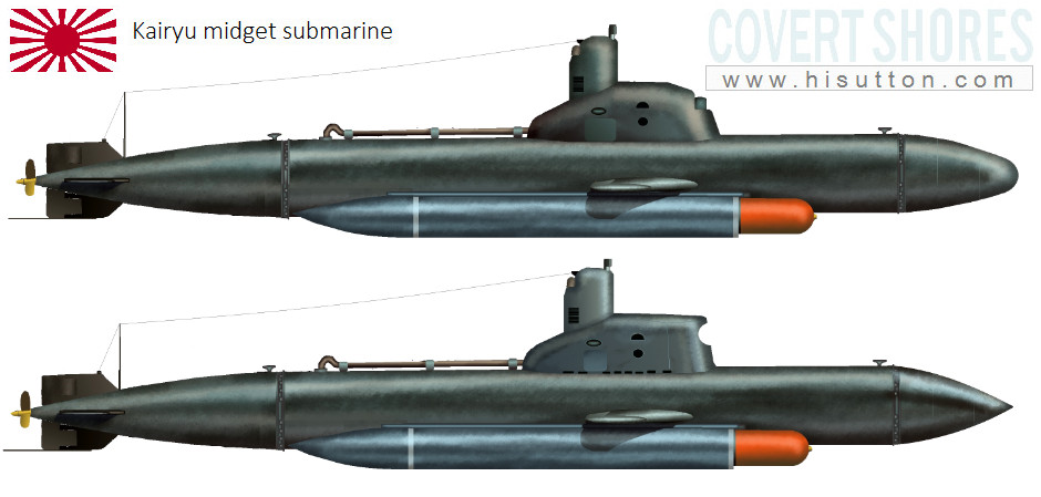 Imperial Japanese Navy 'Kairyu' Class midget submarine - Covert Shores