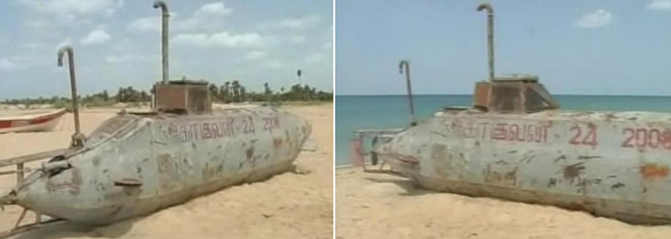 LTTE Tamil Tigers Sea Tigers homemade semi-sub