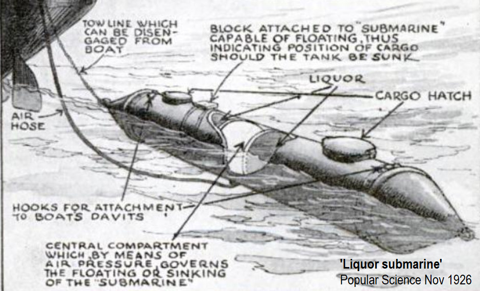 Moonshine Bootleg Prohibition submarine - Covert Shores