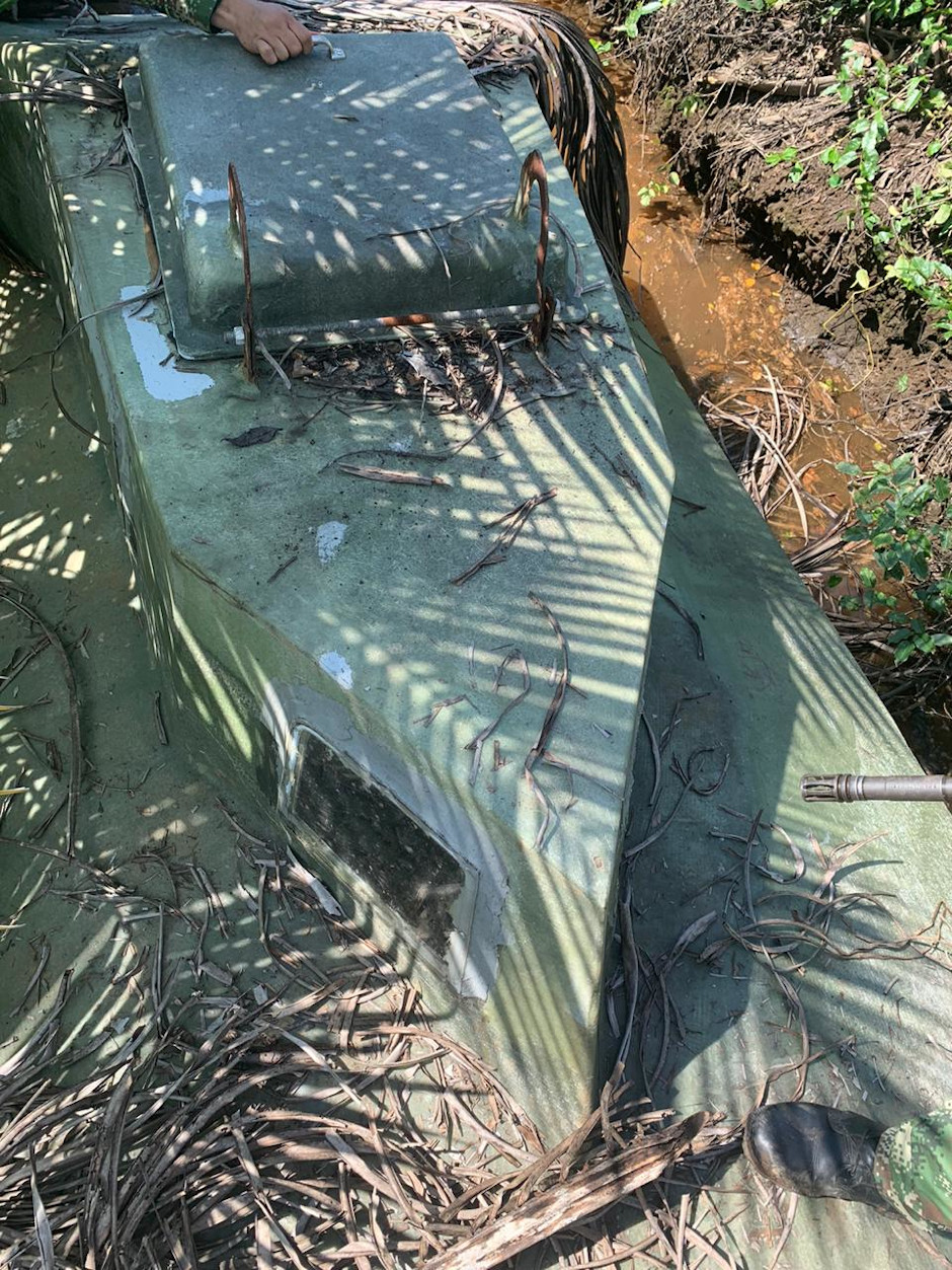 Narco-Submarine Found In Colombian Jungle