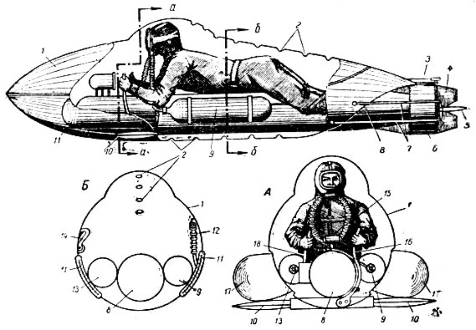 Rebikoff Pegasus SDV DPV scuba scooter