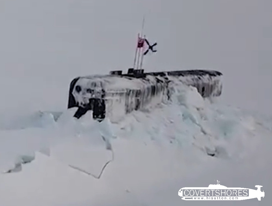 Russian Navy Submarines Surface In Artic