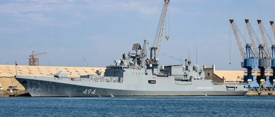 Russian Navy Ship Calls At Port Sudan in Red Sea