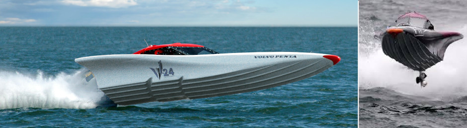 Bat Boat during powerboat racing