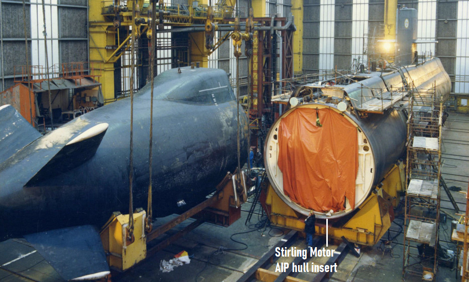 Swedish Navy submarine, Nacken Class with Stirling AIP