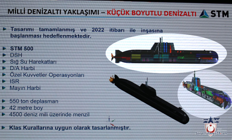 Turkish STM-500 Submarine