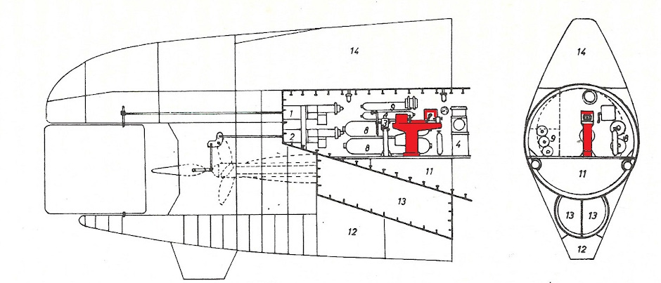 Gernan Type-XXI 'Elektroboote' submarine of WW2