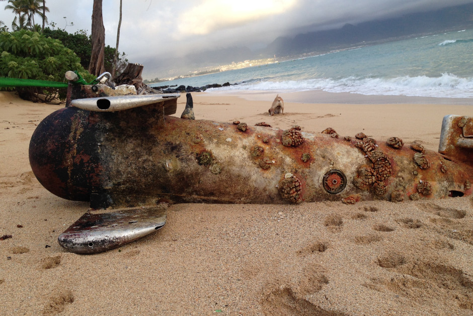 Soviet submarine communication buoy washes up on Hawaiian beach