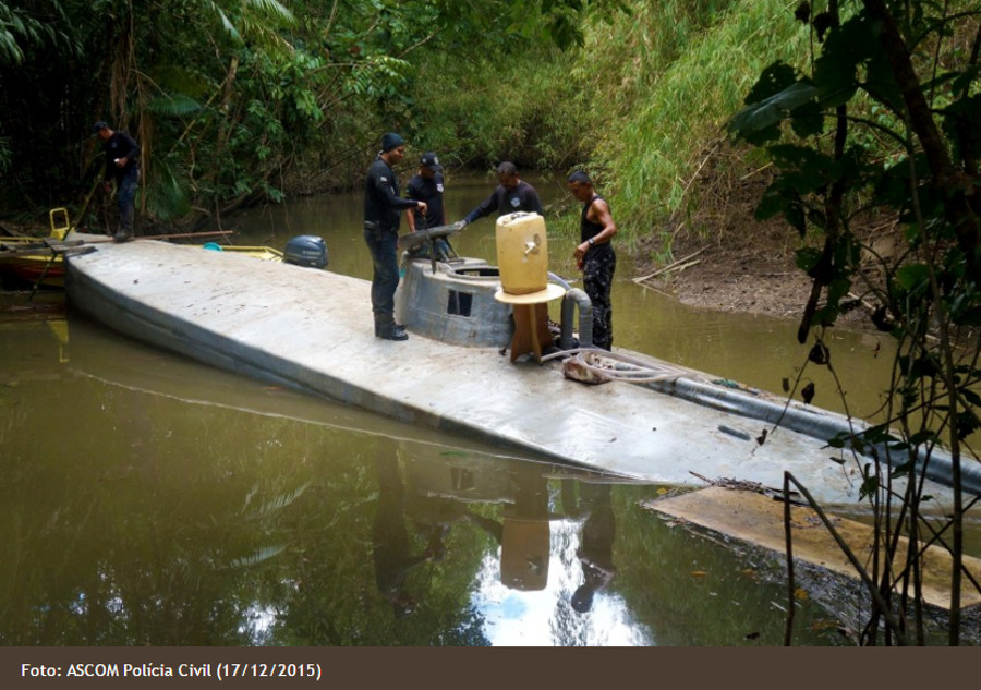 Narco sub found in Brazil