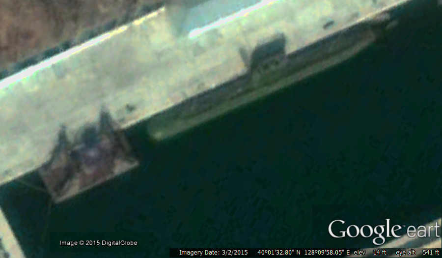 sinpo Class ballistic missile submarine north korea on google earth