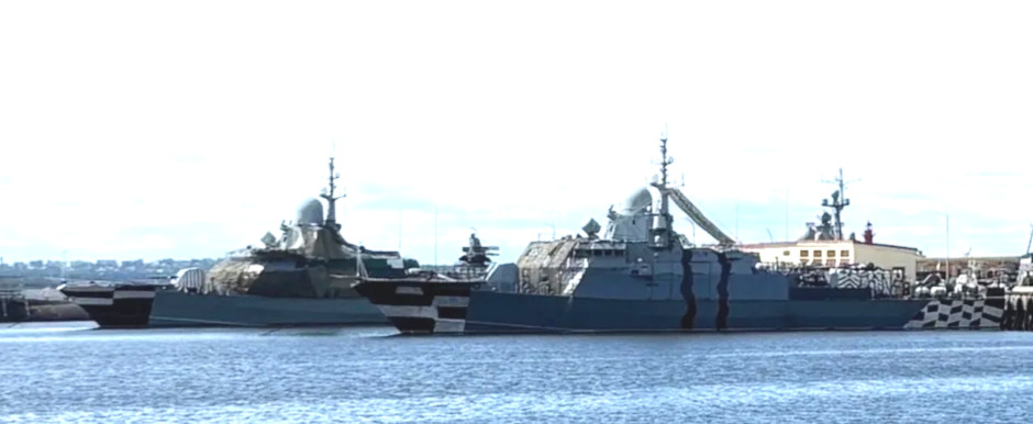 Russian Navy Reverts To Dazzle Camouflage To Hide From Drones