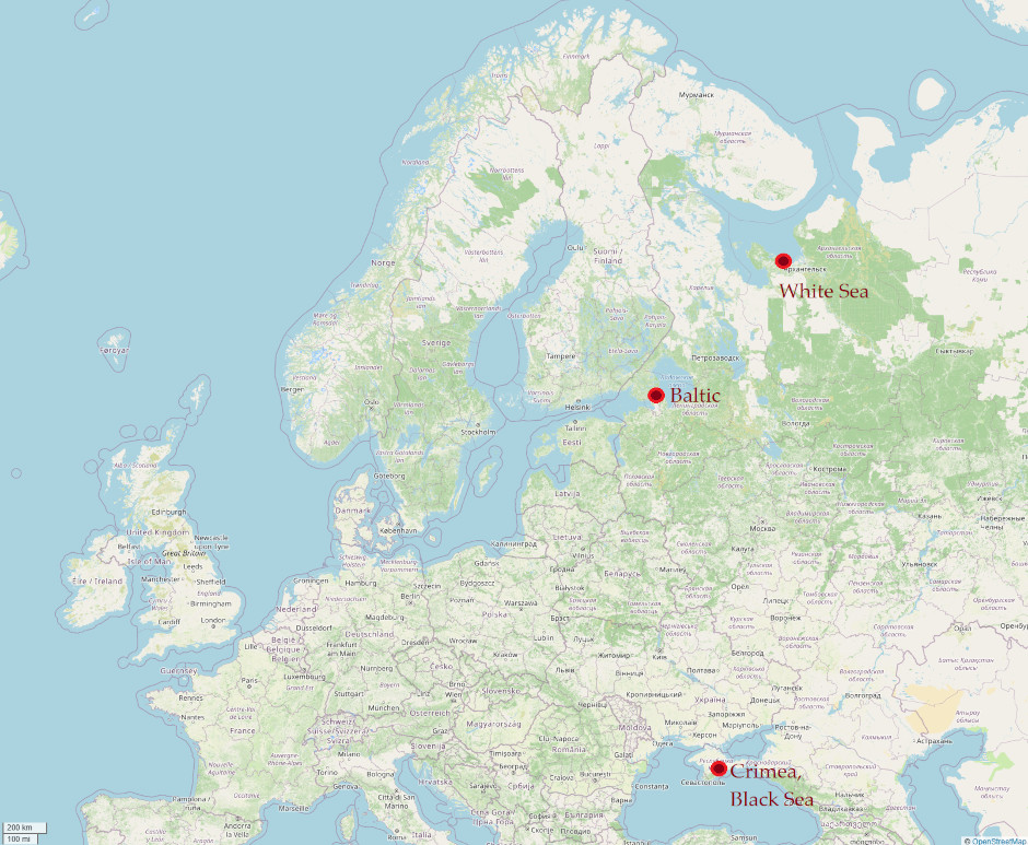 3 Sites of Interest in Russia/Crimea