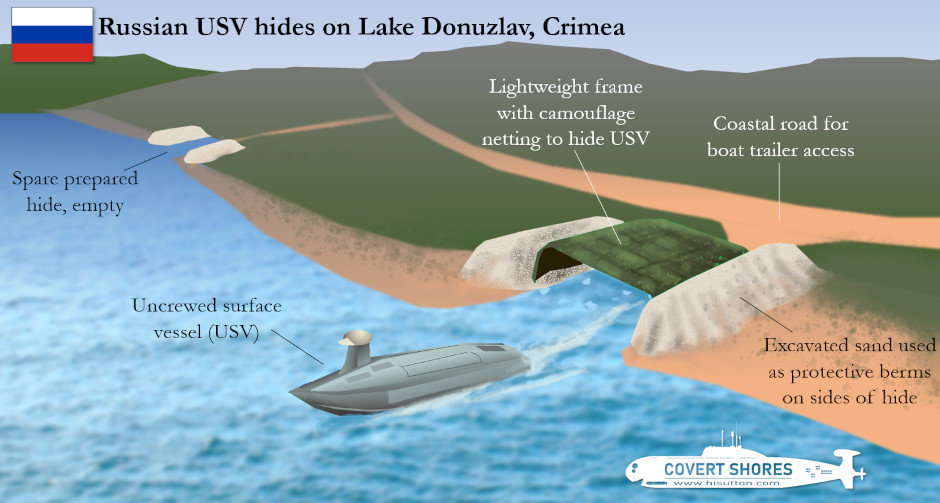 Russian Surface Drone (USV) Base, Crimea