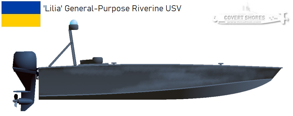 Ukrainian Lilia Surface Drone (USV) used in rivers